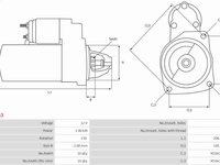 Electromotor VOLVO S40 II (544) Sedan, 12.2003 - 12.2012 AS-PL S9063