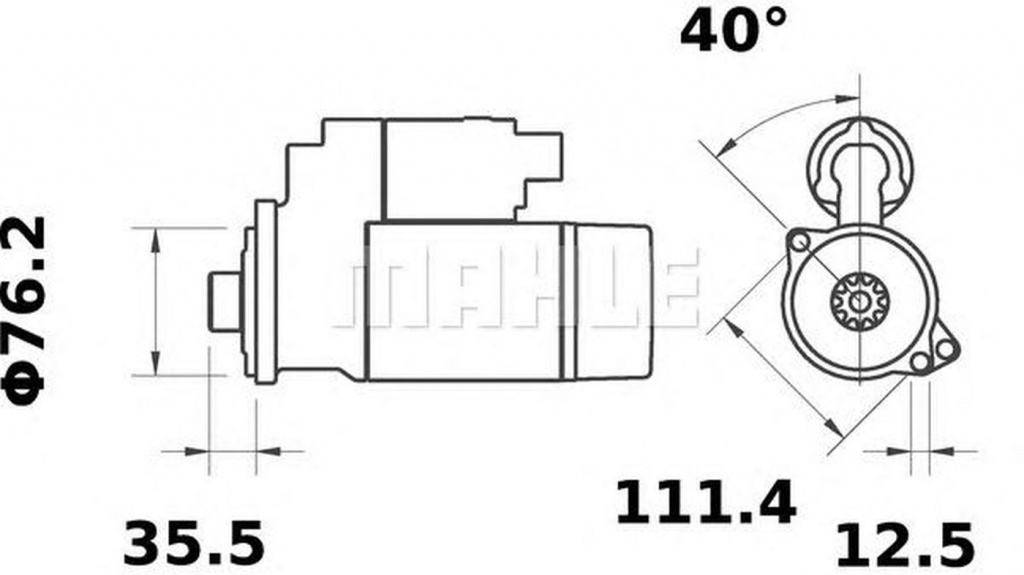 Electromotor VW BORA combi 1J6 MAHLE ORIGINAL MS48