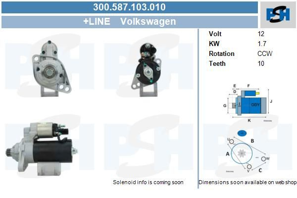 Electromotor # Vw Caddy 2004 2005 2006 2007 2008 2009 2010 # 300 587 103 010 # BV PSH