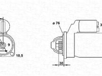 Electromotor VW CADDY II pick-up 9U7 MAGNETI MARELLI 943241036010