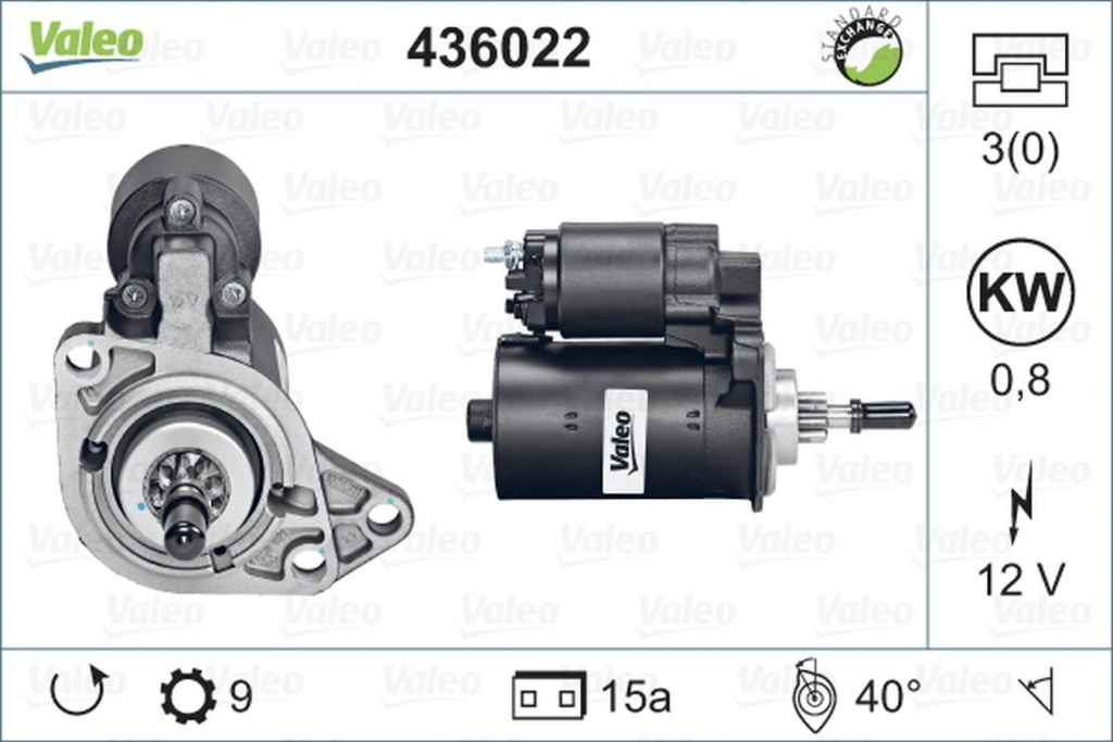 Electromotor VW CRAFTER 30-50 platou sasiu 2F VALEO 436022