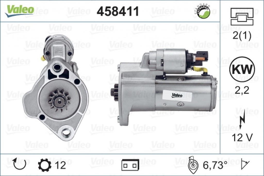 Electromotor VW CRAFTER 30-50 platou sasiu 2F VALEO 458411