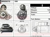Electromotor VW GOLF III 1H1 DELCOREMY DRS5970
