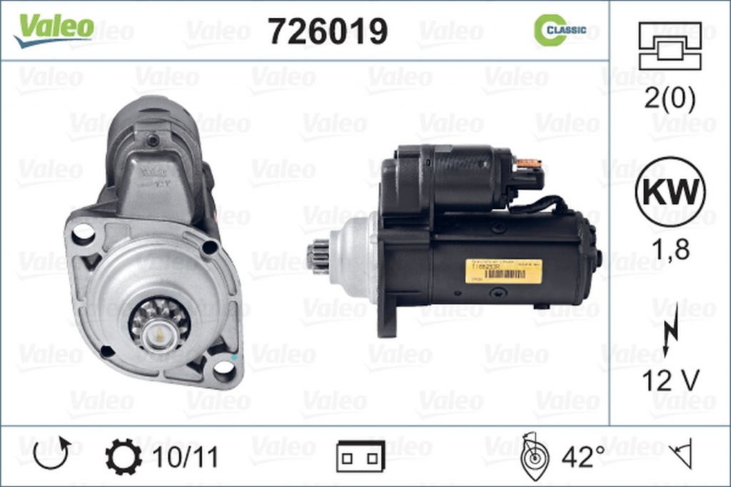 Electromotor VW GOLF IV Variant 1J5 VALEO 726019