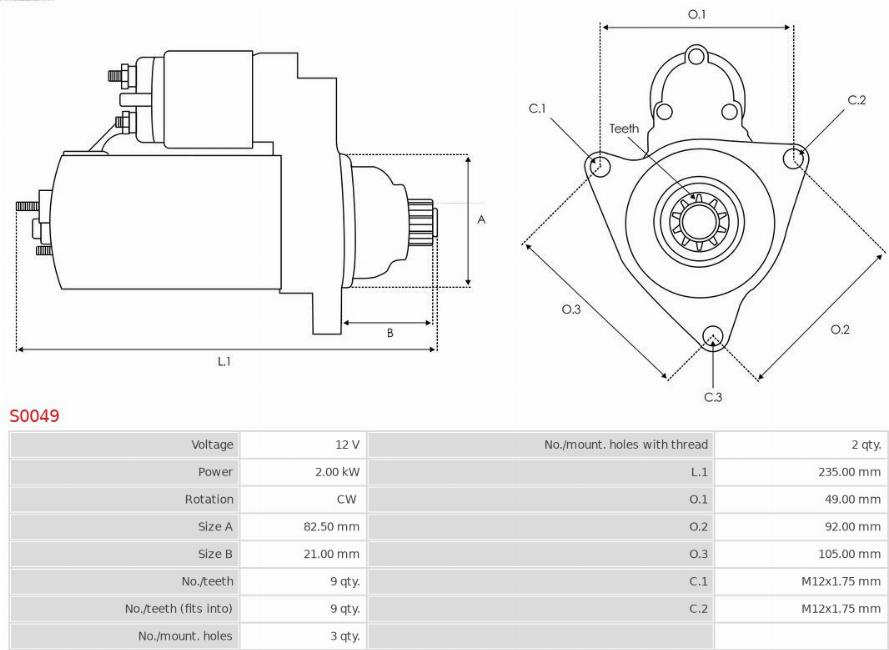 Electromotor VW LT 28-35 II bus 2DB 2DE 2DK AS-PL 