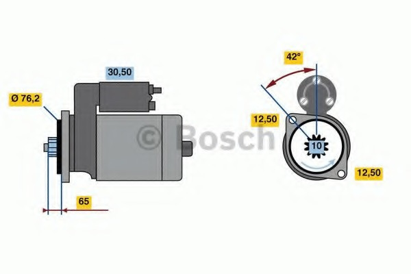 Electromotor # Vw Multivan 2.5 t5 [7hm; 7hn; 7hf; 7ef; 7em; 7en] tdi motorina 174cp/128kw AXE; BPC 2003 2004 2005 2006 2007 2008 2009 # 0 986 020 270 # BOSCH