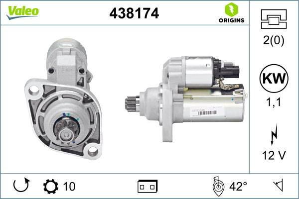 Electromotor # Vw Passat 1.6 variant [3c5] fsi benzina 115cp/85kw BLF 2005 2006 2007 2008 # 438174 # VALEO