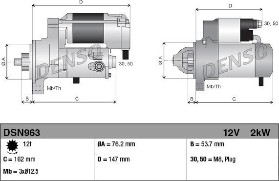 Electromotor VW PASSAT B6 (3C2) DENSO DSN963