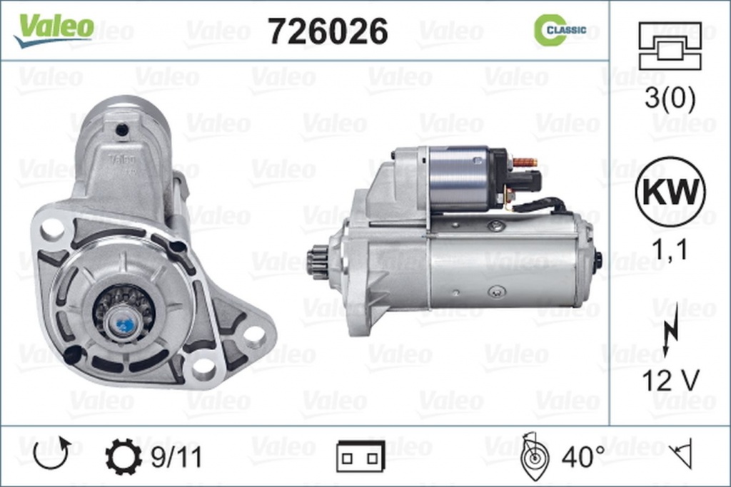 Electromotor VW PASSAT Variant 3A5 35I VALEO 726026