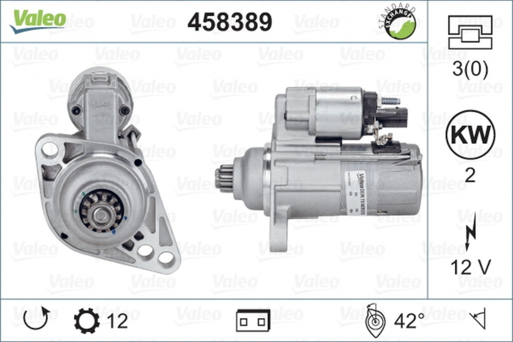 Electromotor VW PASSAT Variant 3C5 VALEO 458389 Pi