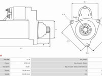 Electromotor VW PASSAT Variant VI (3C5) Turism, 08.2005 - 11.2011 AS-PL S0273PR