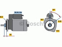 Electromotor VW POLO CLASSIC (86C, 80) (1985 - 1994) Bosch 0 986 013 590