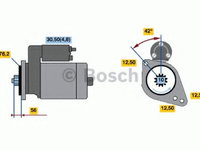 Electromotor VW TOURAN (1T1, 1T2) (2003 - 2010) Bosch 0 986 020 250