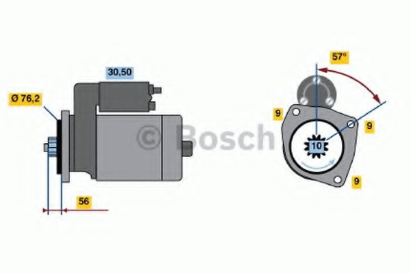 Electromotor # Vw Transporter 2.5 / caravelle mk iv bus [70xb; 70xc; 7db; 7dw] tdi motorina 102cp/75kw ACV; AUF; AYC 1995 1996 1997 1998 1999 2000 2001 2002 2003 # 0 986 016 990 # BOSCH