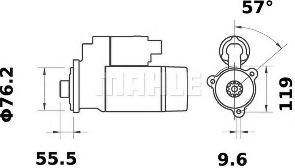 Electromotor VW TRANSPORTER IV bus 70XB 70XC 7DB 7DW 7DK MAHLE ORIGINAL MS384
