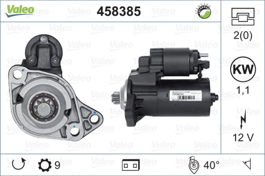 Electromotor VW TRANSPORTER IV bus 70XB 70XC 7DB 7DW 7DK VALEO 458385