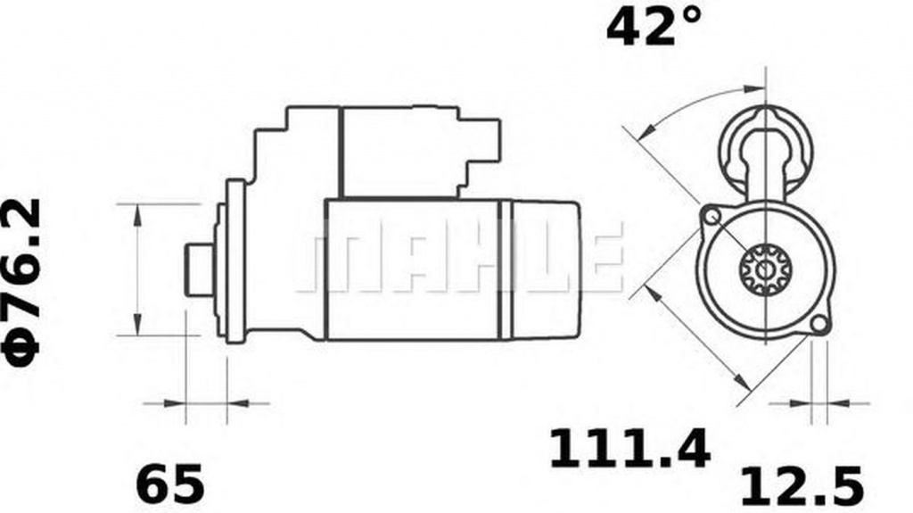 Electromotor VW TRANSPORTER V platou sasiu 7JD 7JE 7JL 7JY 7JZ 7FD MAHLE ORIGINAL MS38