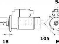 Electromotor VW VENTO 1H2 MAHLE ORIGINAL MS188