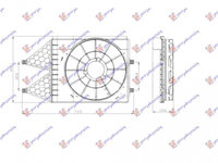 Electroventilator (1 0-1 2 12v/1 0-1 2-1 4 Tsi/1 4-1 6 16v/1 4-1 6 Gas/1 2-1 4-1 6 Tdi) - Vw Polo 2009 , 6r0121207