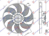 Electroventilator 1 4/1 6 Turbo Benzina 1 3-1 7 Cdti Diesel (Square Plug) 440w - Opel Corsa D 2006 , 1341399