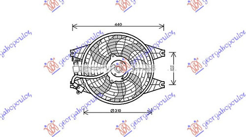 ELECTROVENTILATOR ASSY BENZINA - DIESEL, KIA,