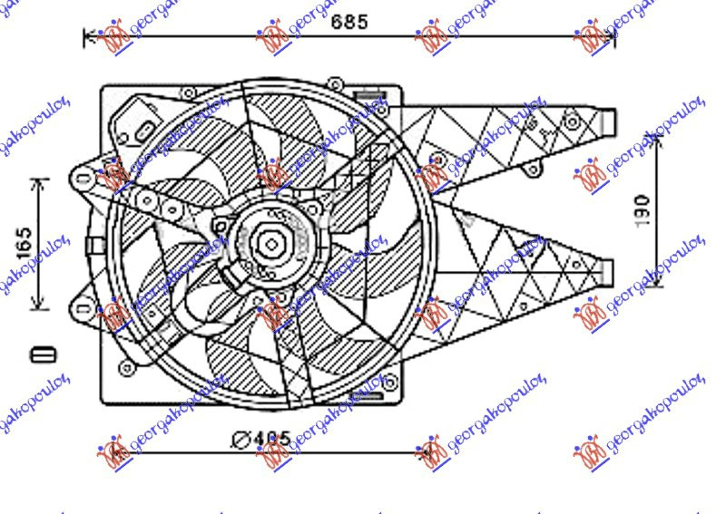 ELECTROVENTILATOR COMPLET 1.3-1.6-2.0 JTD(-AC - FIAT DOBLO 15-, FIAT, FIAT DOBLO 15-, 294106460