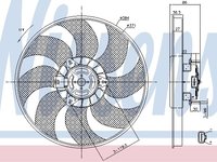 Electroventilator Opel Corsa D 1.6 marca NISSENS