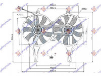 Electroventilator Pentru Benzina-Diesel (295/295mm) (2pin) - Mercedes E Class (W210)1996 1997 , 15001693