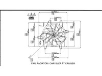 ELECTROVENTILATOR RADIATOR CHRYSLER PT CRUISER 06.2000-> Electroventilator complet benzina ->2005 cu aer conditionat, PIESA NOUA ANI 2000 2001 2002 2003 2004 2005 2006 2007 2008 2009 2010