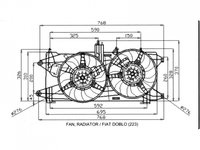 ELECTROVENTILATOR RADIATOR FIAT DOBLO 2001->2009 Electroventilator radiator complet dublu (1,3-1,9JTD) cu aer conditionat, 2001->2005 PIESA NOUA ANI 2001 2002 2003 2004 2005 2006 2007 2008 2009