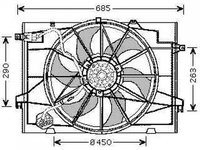 ELECTROVENTILATOR RADIATOR HYUNDAI TUCSON 2004->2014 Electroventilator complet 2,7 i24V, 2004->2014 PIESA NOUA ANI 2004 2005 2006 2007 2008 2009 2010 2011 2012 2013 2014