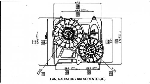 ELECTROVENTILATOR RADIATOR KIA SORENTO 2002->