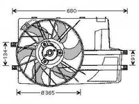 ELECTROVENTILATOR RADIATOR MERCEDES A-CLASS W168 1997->2004 Electroventilator complet diesel /benzina cu rezervor, PIESA NOUA ANI 1997 1998 1999 2000 2001 2002 2003 2004