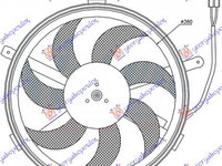 ELECTROVENTILATOR RADIATOR MINI Cooper One 2011->2014 Electroventilator complet 3 pini , PIESA NOUA ANI 2011 2012 2013 2014