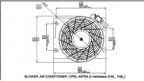 ELECTROVENTILATOR RADIATOR OPEL ASTRA G 1998-