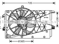 ELECTROVENTILATOR RADIATOR OPEL MERIVA 2003->2010 Electroventilator radiator complet fara aer conditionat BENZINA, PIESA NOUA ANI 2003 2004 2005 2006 2007 2008 2009 2010