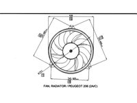 ELECTROVENTILATOR RADIATOR PEUGEOT 206 1998-> Electroventilator mufa rotunda cu aer conditionat benzina/diesel, PIESA NOUA ANI 1998 1999 2000 2001 2002 2003 2004 2005 2006 2007 2008