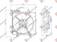 ELECTROVENTILATOR RADIATOR SUBARU LEGACY/ OUTBACK 09.2003->2009 Electroventilator motor ASSY fara TURBO benzina PIESA NOUA ANI 2003 2004 2005 2006 2007 2008 2009