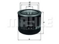 Element filtrant uscator aer, compresor DAF LF 45, DAF LF 55, DAF CF 75 - KNECHT AL 22