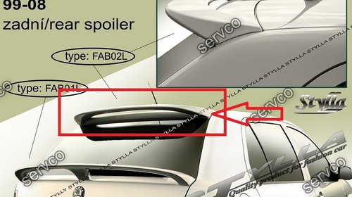 Eleron spoiler tuning sport Skoda Fabia Hatch