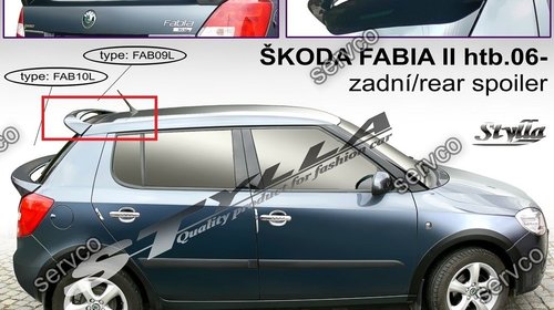 Eleron spoiler tuning sport Skoda Fabia Hatchback HB VRS Rs 2007-2015 ver3