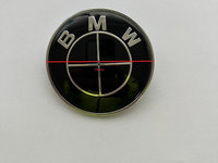 Emblema capota BMW negru 74 mm