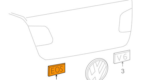 Emblema Haion Oe Volkswagen Eos 2006-2015 1Q0853687C739