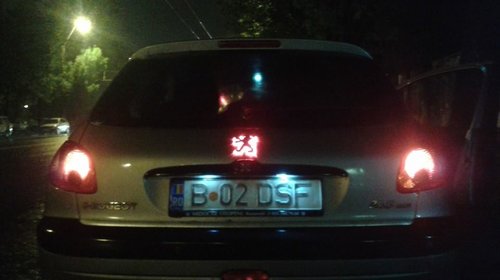 Emblema Speciala Cu Leduri Pentru Peugeot 206/207 (Transparenta)