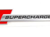 Emblema Supercharged Rosu / Crom Oe Audi Q7 4L 2006-2016 4F0853601A2ZZ