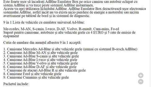 Emulator AdBlue,MAN , Scania , Iveco, DAF, Volvo Renault 130LEI