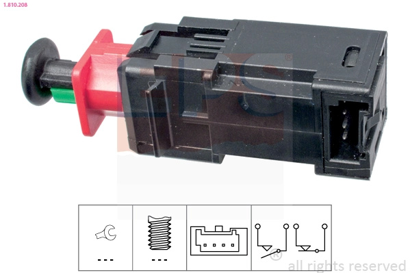 EPS Comutator lumini frana 1.810.208 model VAUXHALL CORSAVAN Mk IV (E) Caseta/ Hatchback (X15) 2014 2015 2016 2017 2018 2019