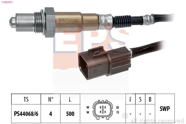 EPS Sonda Lambda 1.998.073 model CHEVROLET SPARK (M300) 2010 2011 2012 2013 2014 2015