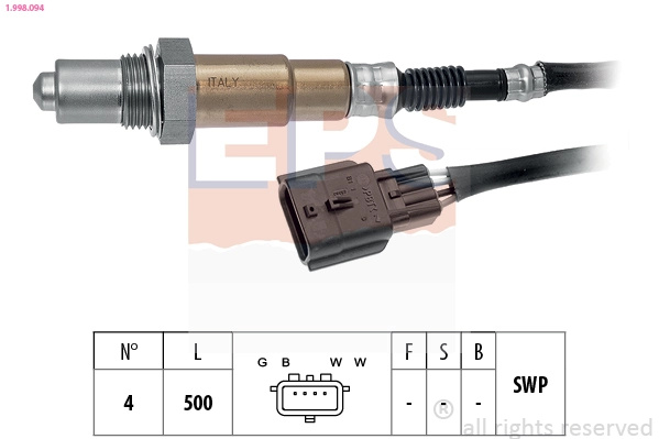 EPS Sonda Lambda 1.998.094 pentru DACIA LODGY (JS_) 2012 2013 2014 2015 2016 2017