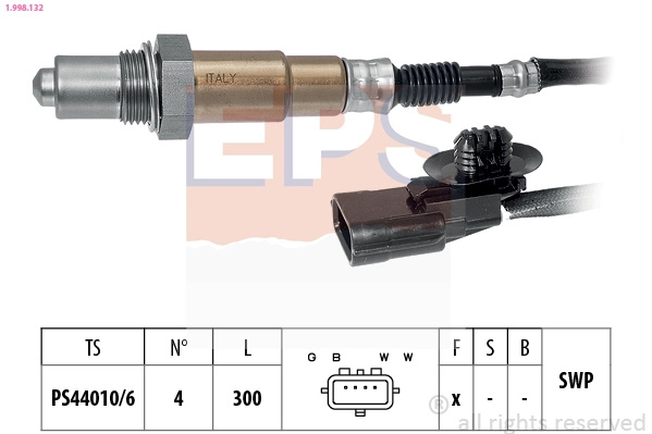 EPS Sonda Lambda 1.998.132 model DACIA LOGAN MCV (KS_) 2009 2010 2011 2012 2013 2014